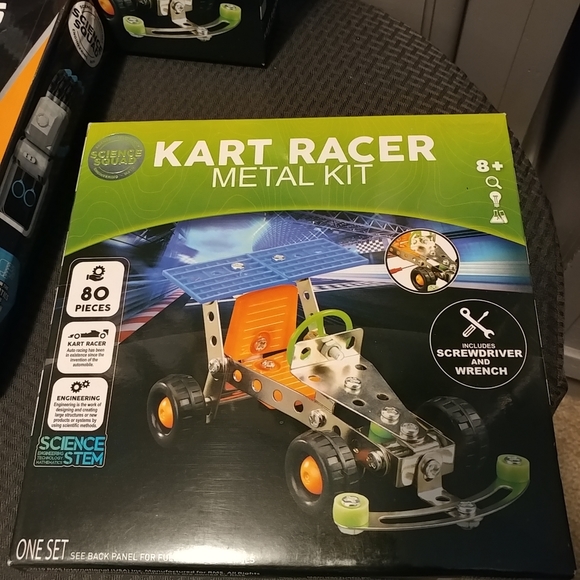 NEW 3pc Science Squad Kart Racer Metal Kits and Robotic Hand - Picture 6 of 7